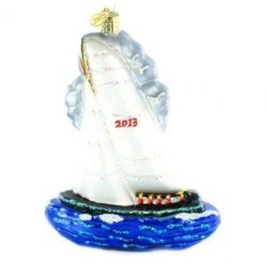 2013 Race Sailboat Old World Christmas Ornament
